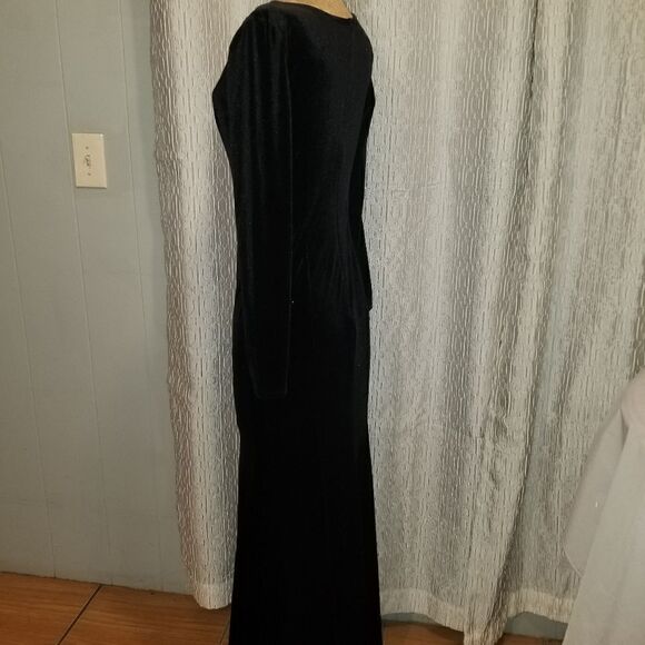 NWT TPonline Velvet Mermaid Prom Dress Long Evening Party Dress - Picture 3 of 15